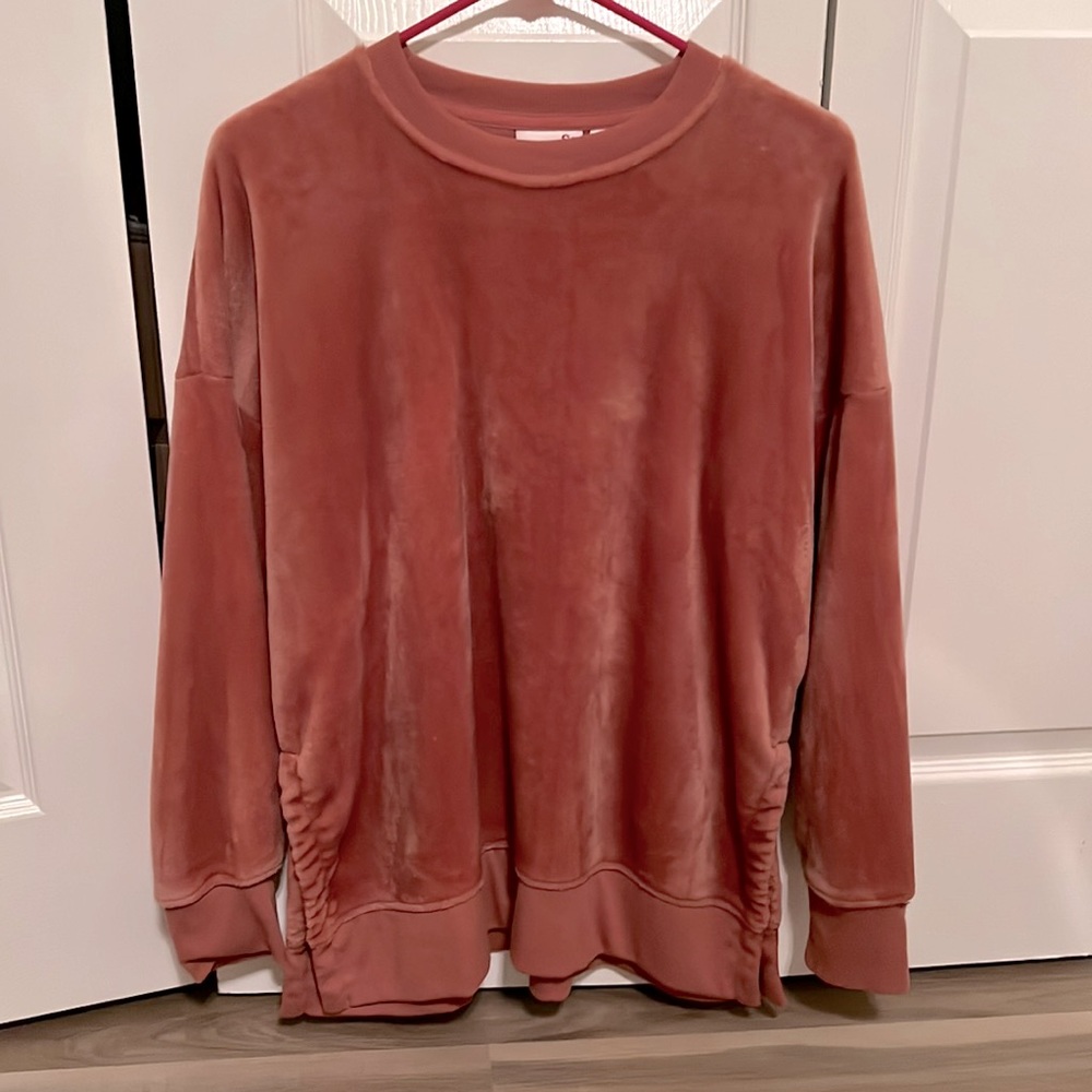 Cozy oversized velour top